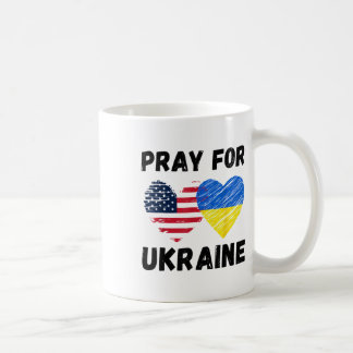 Bete Für Die Ukraine Unterstützung Ukrainischer Am Kaffeetasse