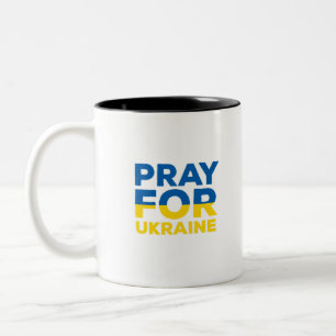 Bete für die Ukraine Zweifarbige Tasse