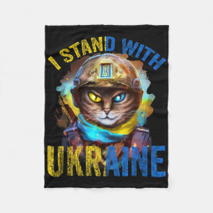 Bete Für Die Unterstützung Ukrainischer Katzen Sol Fleecedecke