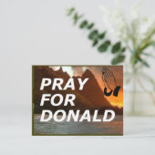 Bete für Donald (Trump) 5"x7" Get Well Card Karte (Stehend Vorderseite)