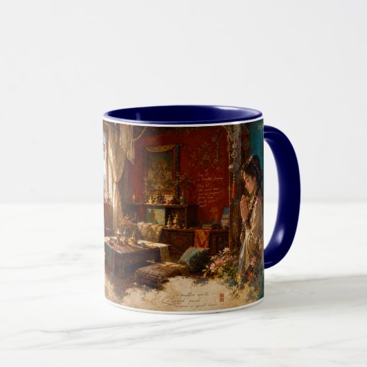 bete für Glückseligkeit. Tasse (VorderseiteRechts)