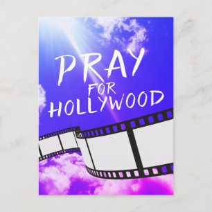 Bete für Hollywood in Sky Purple Postkarte