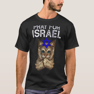 Bete für Israel Jerusalem Weltfrieden süße Katze g T-Shirt
