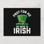 Bete für mich, meine Ehefrau ist der irische St. P Postkarte (Vorderseite)