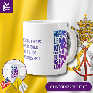 Bete für POPE LEO XIV Bold Lion Christlich katholi Jumbo-Tasse