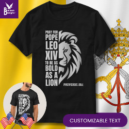 Bete für POPE LEO XIV Bold Lion Christlich katholi T-Shirt