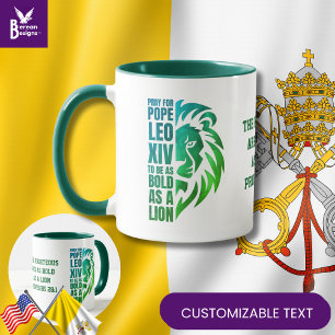 Bete für POPE LEO XIV Bold Lion Christlich katholi Tasse