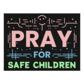 Bete für sichere Kinder Poster (Vorderseite)