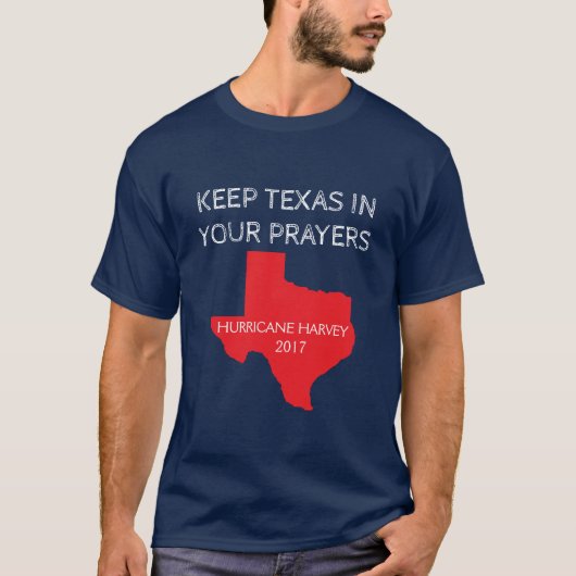 Bete für Texas - Hurrikan Harvey T-Shirt (Vorderseite)