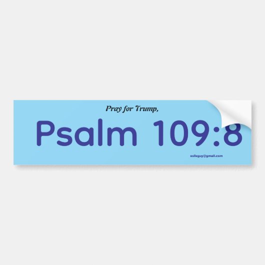 Bete für Trump, Psalm 109,8 Autoaufkleber (Vorne)