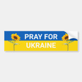 Bete für Ukraine Sonnenblume Flagge Gelb & Blau Autoaufkleber (Vorne)
