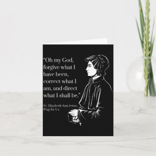 Bete für uns St Elizabeth Ann Seton Gebetszitat Karte