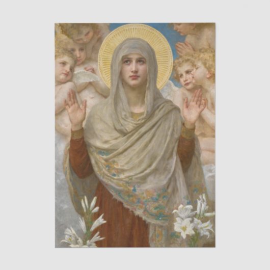 Bete Für Uns von William Bouguereau Seidenpapier (Vorderseite)
