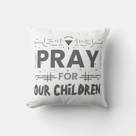 Bete für unsere Kinder Kissen (Vorderseite)