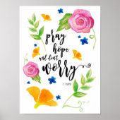 Bete Hoffnung und mach dir keine Sorgen Poster (Vorne)