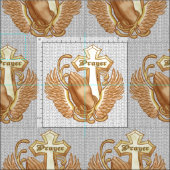 Bete immer Christlich kreuz Stoff (Kachel)