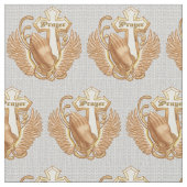 Bete immer Christlich kreuz Stoff (Nahaufnahme)