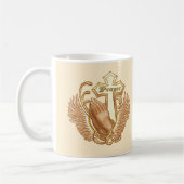 Bete immer Christliche Cross Tasse (Links)