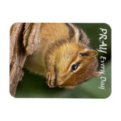 Bete jeden Tag Chipmunk Magnet (Horizontal)