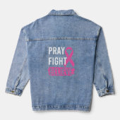 Bete Kämpfe Glaube Jeansjacke (Rückseite)