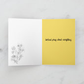 Bete keine Sorge um religiöse Honeybee-Rote Rose Karte (Innenseite)