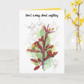 Bete keine Sorge um religiöse Honeybee-Rote Rose Karte (Gelbe Blume)