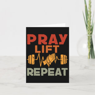 Bete Lift Wiederholung Jesus Christlich Workout Go Karte