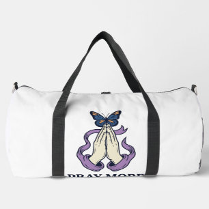 Bete mehr, sorge dich weniger Schmetterling Christ Duffle Bag
