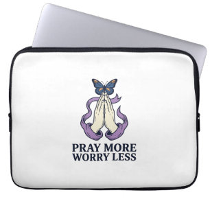 Bete mehr, sorge dich weniger Schmetterling Christ Laptopschutzhülle
