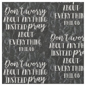 Bete nicht den Christlichen Bibelglauben Stoff (Nahaufnahme)