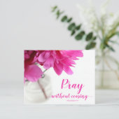 Bete ohne die Einstellung von 1 Thessaloniker 5:17 Postkarte (Stehend Vorderseite)