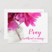 Bete ohne die Einstellung von 1 Thessaloniker 5:17 Postkarte (Vorne/Hinten)