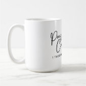 Bete ohne die Einstellung von 1 Thessaloniker 5:19 Kaffeetasse (Links)