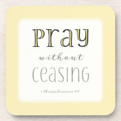 Bete ohne Unterbrechung - 1 Thes 5:17 Untersetzer (Vorderseite)