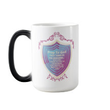 Bete zu Gott Blue Design Morph Tasse