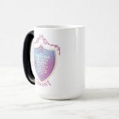Bete zu Gott Blue Design Morph Tasse (Vorderseite Links)