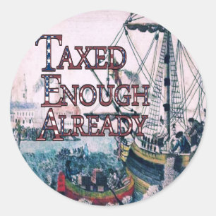 Beteiligen Sie sich an den TEA-Party-Angeboten Runder Aufkleber