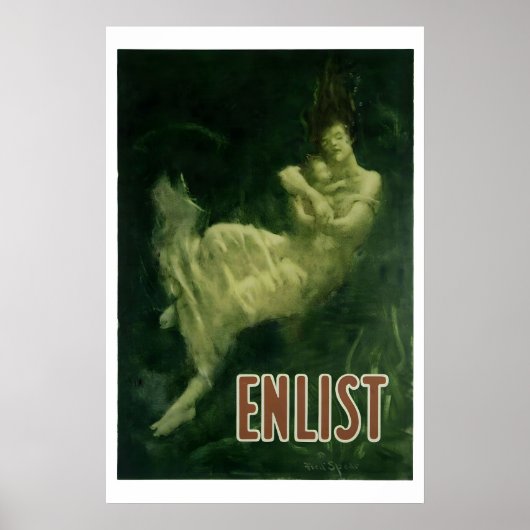 Beteiligen Sie sich Fred Spear WW1 Historischer Lu Poster (Vorne)