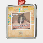 Beteiligte Miezekatze Ornament Aus Metall (Links)