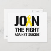 Beteiligung am Kampf gegen Selbstmord Postkarte (Vorne/Hinten)