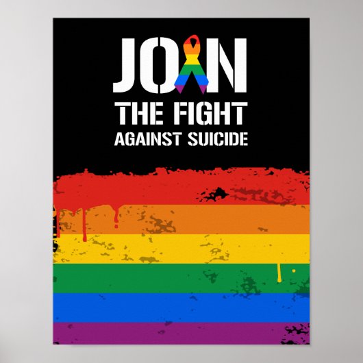 Beteiligung am Kampf gegen Selbstmord von LGBT Poster (Vorne)