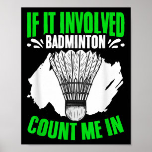Beteiligung Badminton Shuttle Sport Hobby Badminto Poster