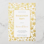 Beteiligungspartei kleiner Blume Folieneinladung (Vorderseite)