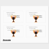 Beteiligungstrophie Rechteckiger Aufkleber (Blatt)