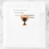 Beteiligungstrophie Rechteckiger Aufkleber (Tasche)
