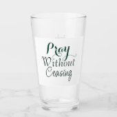 Beten Bibelverse Christliches Gebet Grün und Weiß Glas (Vorderseite)