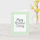 Beten Bibelverse Christliches Gebet Grün und Weiß Karte (Gelbe Blume)