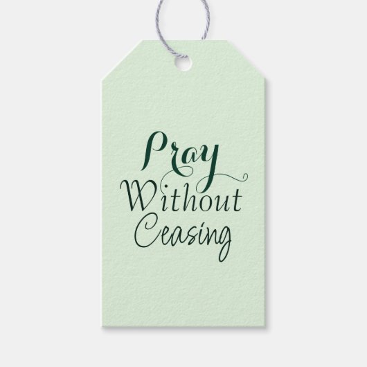 Beten Bibelverse Christliches Gebet Light Green Geschenkanhänger (Vorderseite)