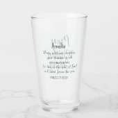 Beten Bibelverse Christliches Gebet Light Green Glas (Rückseite)