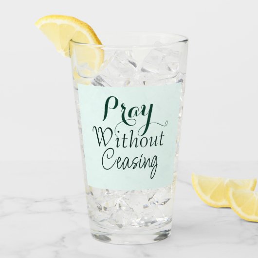 Beten Bibelverse Christliches Gebet Light Green Glas (Vorderseite Ice)